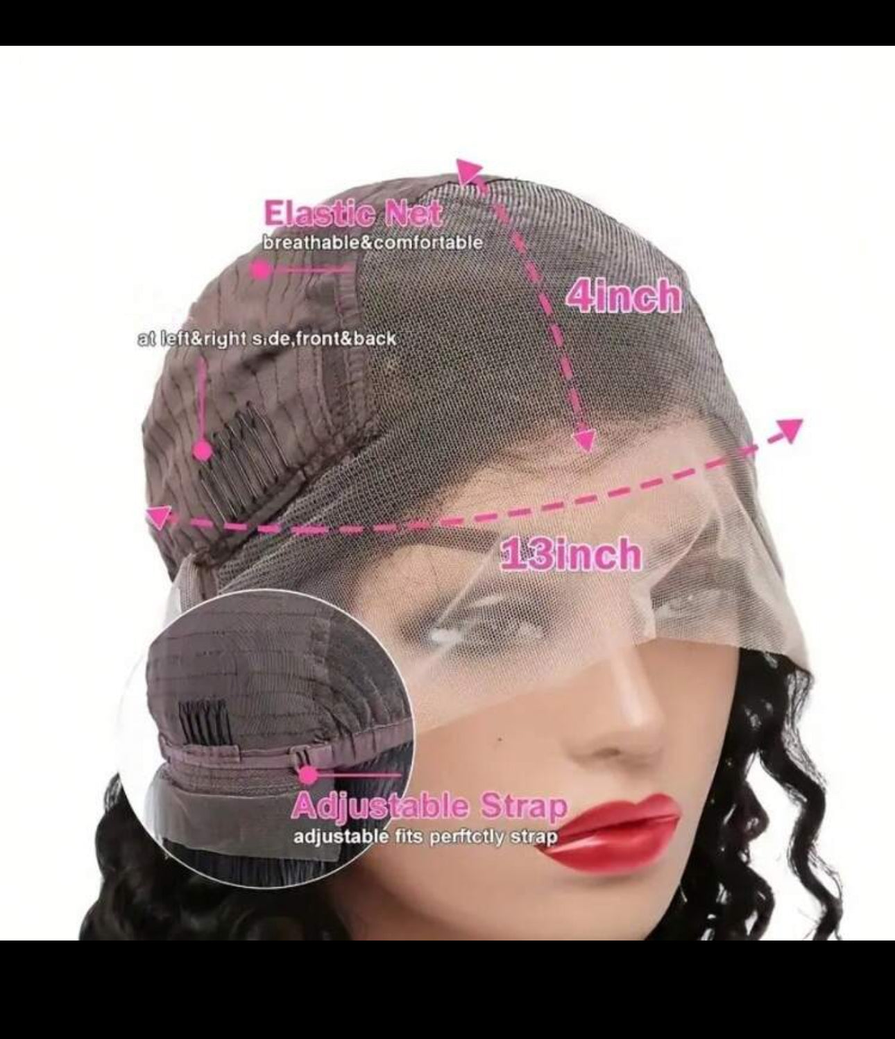 20” 13by4 Lace Frontal Bouncy Curls