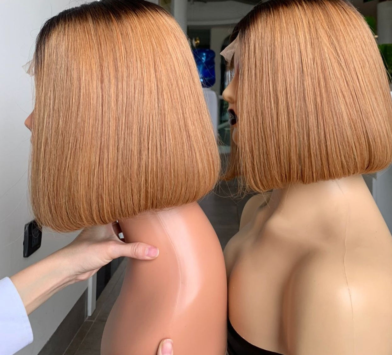 10'' Bone Straight Dark Root