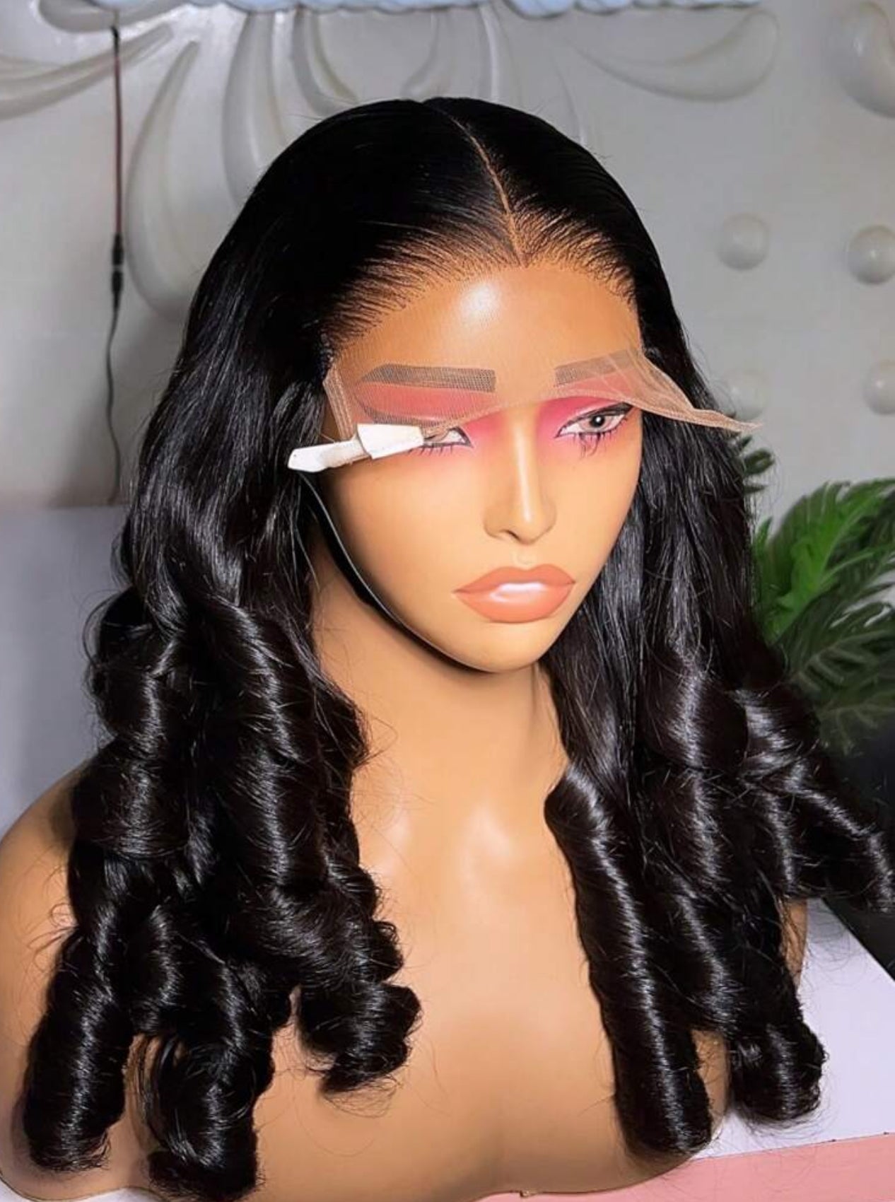 20” 13by4 Lace Frontal Bouncy Curls